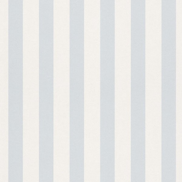 Ταπετσαρία τοίχου Rasch Ρίγες Άσπρο -  Γαλάζιο 10,05x0,53
